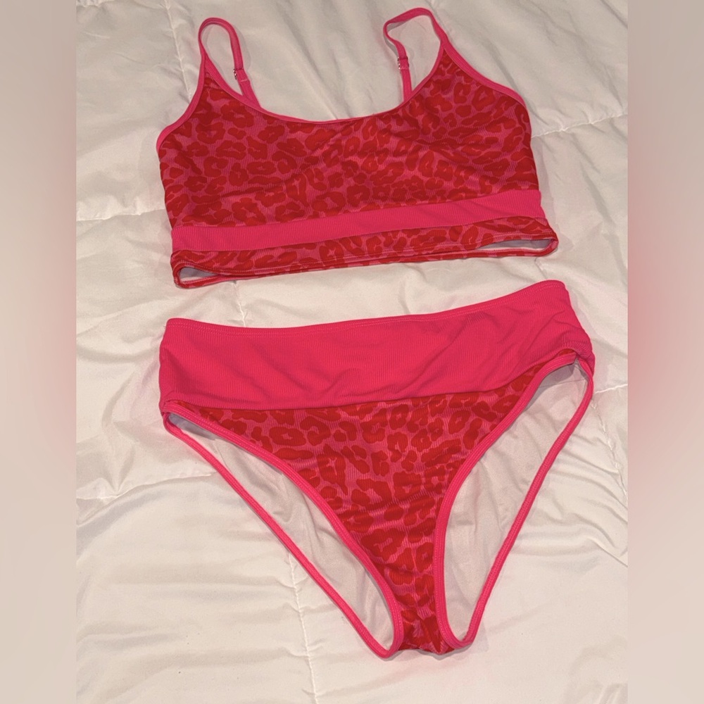 Jess Lea pink Leopard Print Bikini Size XXL
